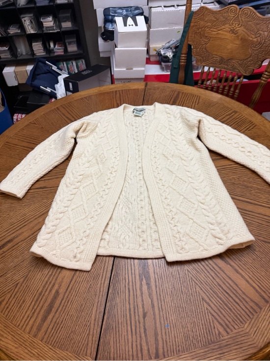 Aran Crafts Sweaters - Aran Crafts Cream Cable Knit Open Front Cardigan